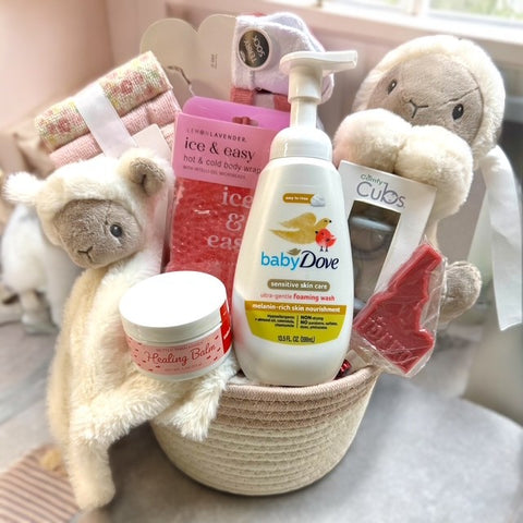 New Baby Girl Basket (for Mom and Baby)