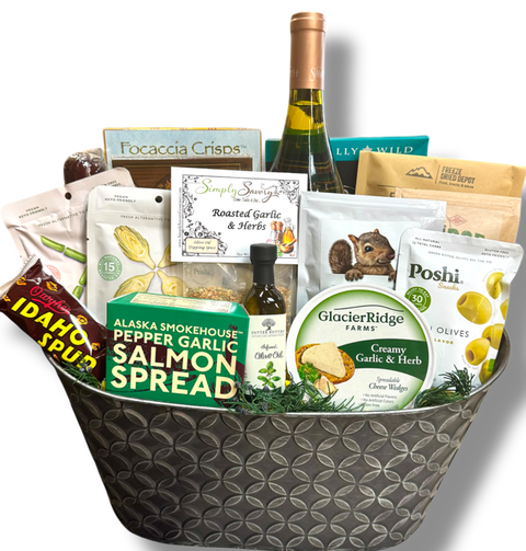 Sawtooth Chardonnay Wine & Savory Snack Sampler