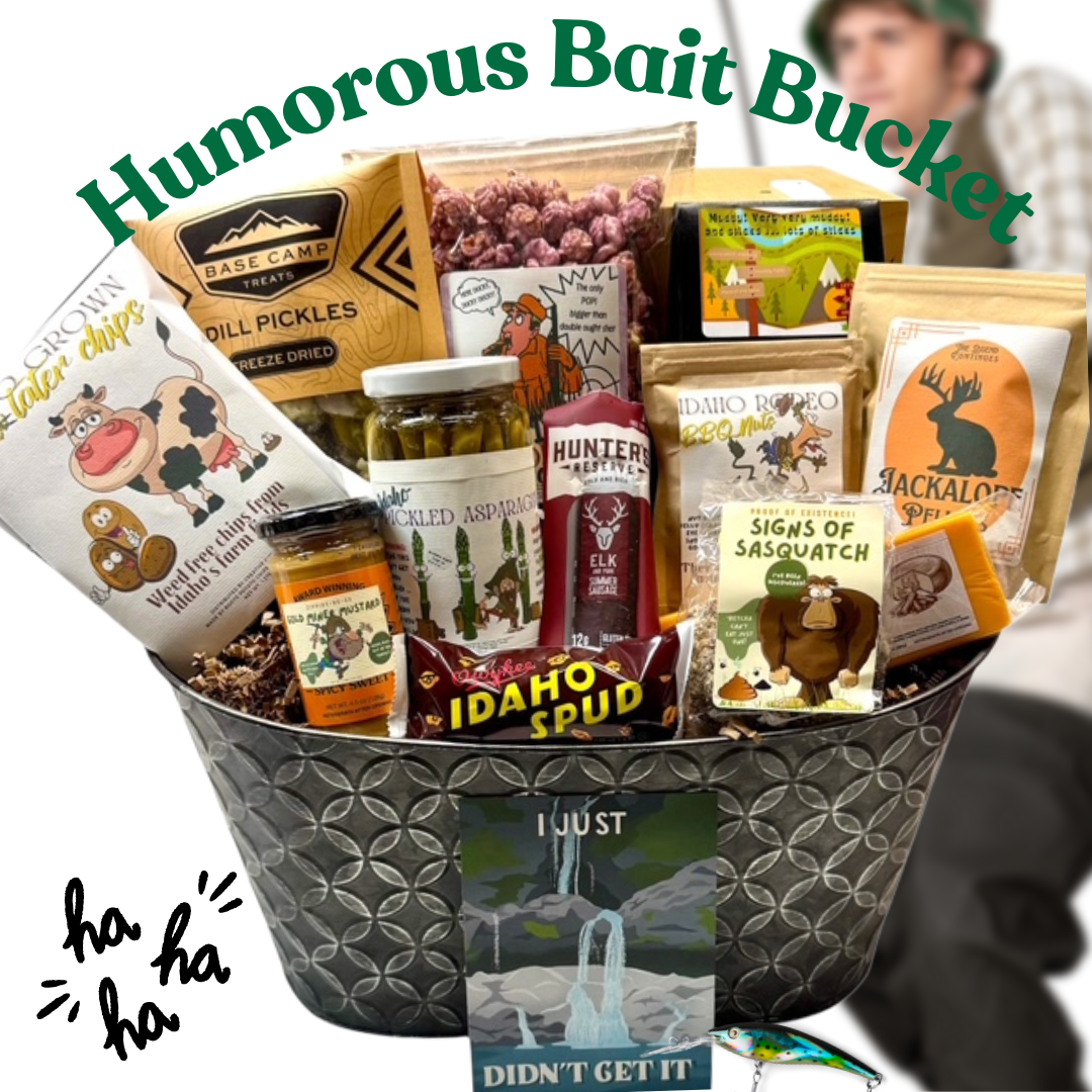 Humorous Bait Bucket - Idaho Gift Baskets