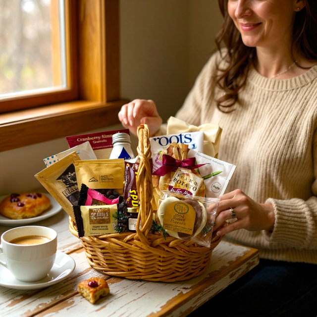 Truly authentic Idaho gift basket with local goods and huckleberry specialties