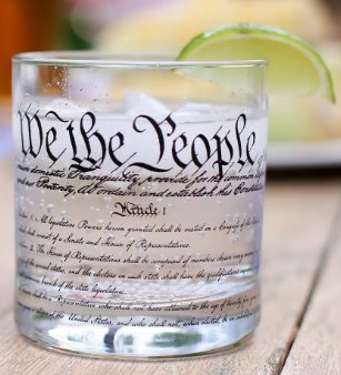 We The People Rock Glass Tray Gift Set