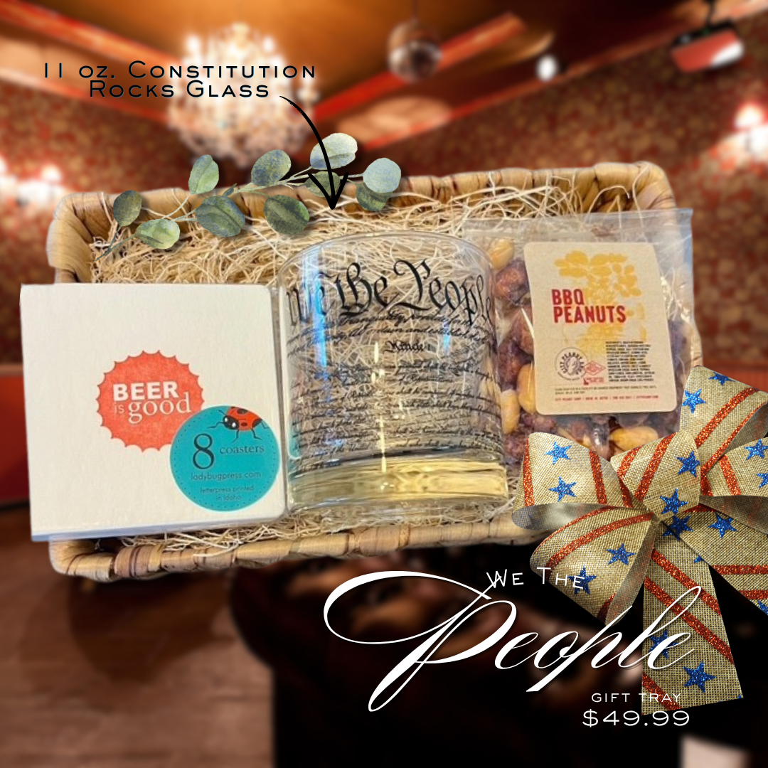 We The People Rock Glass Tray Gift Set